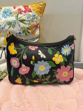 Kate Spade Sam Floral Leather Shoulder Bag